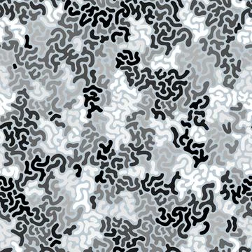 Vector hand drawn monochrome purifier fish skin seamless pattern Иллюстрация