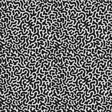 Vector hand drawn monochrome purifier fish skin seamless pattern Stock Illustration