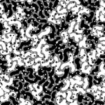 Vector hand drawn monochrome purifier fish skin seamless pattern Stock Illustration