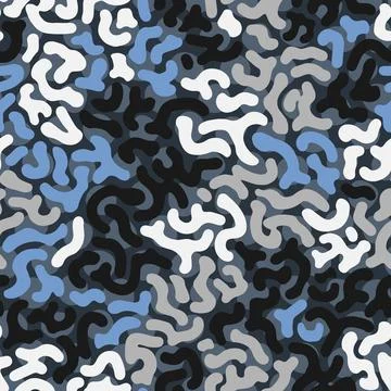 Vector hand drawn monochrome purifier fish skin seamless pattern Stock Illustration