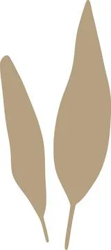 Vector hand drawn organic sketchy leaf 库存插图