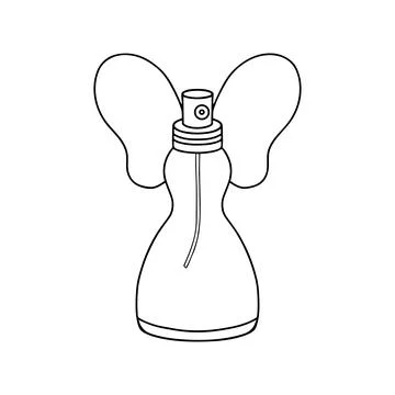 Vector hand drawn Perfume outline doodle icon. Perfume sketch illustration .. Stock Illustration