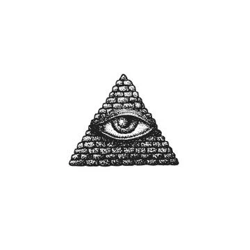 Vector hand drawn providence eye. Stock Illustration