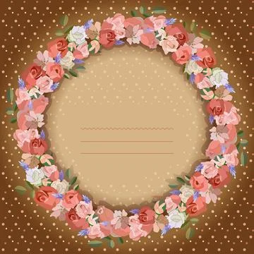 Vector hand drawn rose template. Excellent for gift boxes, greeting cards, an Stock Illustration