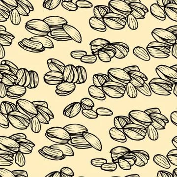 Vector hand drawn seamless Illustrazione stock