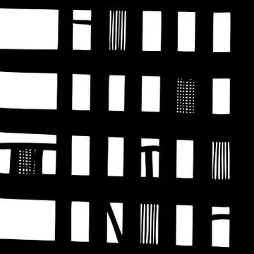 Vector hand-drawn seamless pattern with abstract urban ornament Illustrazione stock