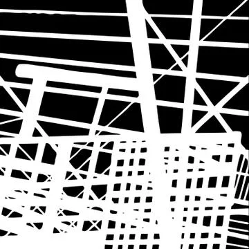 Vector hand-drawn seamless pattern with abstract urban ornament Stock Illustration