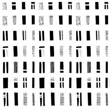Vector hand-drawn seamless pattern with abstract urban ornament 库存插图