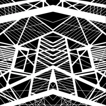 Vector hand-drawn seamless pattern with abstract urban ornament Stock Illustration