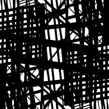 Vector hand-drawn seamless pattern with abstract urban ornament Stock Illustration