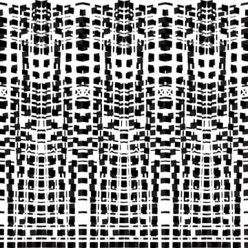 Vector hand-drawn seamless pattern with abstract urban ornament Stock Illustration