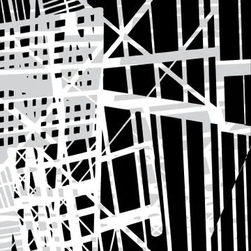 Vector hand-drawn seamless pattern with abstract urban ornament Stock Illustration