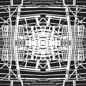 Vector hand-drawn seamless pattern with abstract urban ornament Illustrazione stock