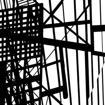 Vector hand-drawn seamless pattern with abstract urban ornament 库存插图