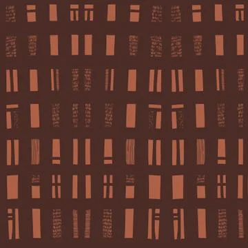 Vector hand-drawn seamless pattern with abstract urban ornament Stock Illustration