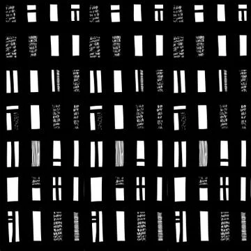 Vector hand-drawn seamless pattern with abstract urban ornament Stock Illustration