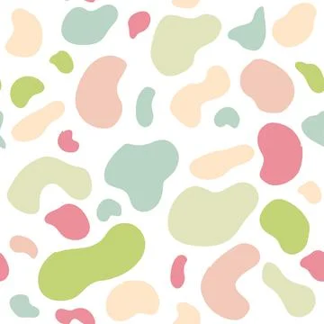 Vector hand drawn seamless pattern in neutral colors with various spots for p Stock Illustration