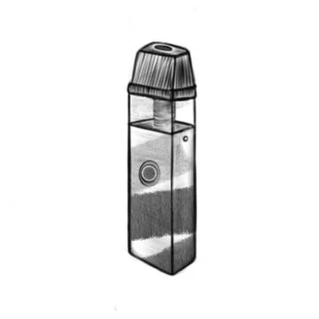 Vector hand drawn sketch of electronic cigarette Stock Illustration
