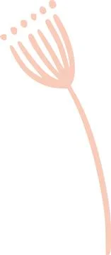 Vector hand drawn sketchy flower Stock Illustration