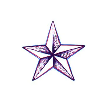 Vector hand drawn star shape. Stock Illustration