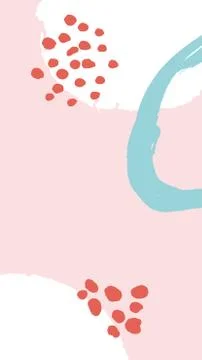 Vector hand drawn stories template created in boho style Stock Illustration