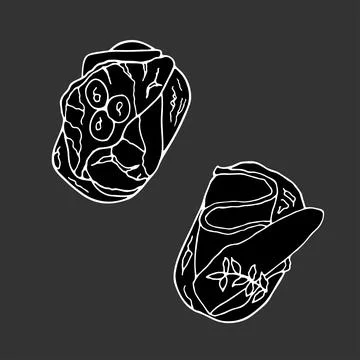 Vector hand-drawn tapas. Spanish cuisine dish. Design sketch element for menu Stock Illustration