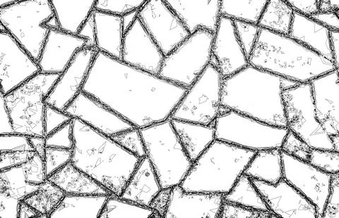 Vector hand-drawn texture of brick wall or sett (paving). Pattern of paver. Stock Illustration