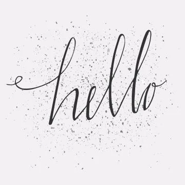 Vector hand drawn typography poster. Stylish typographic poster design Stock Illustration