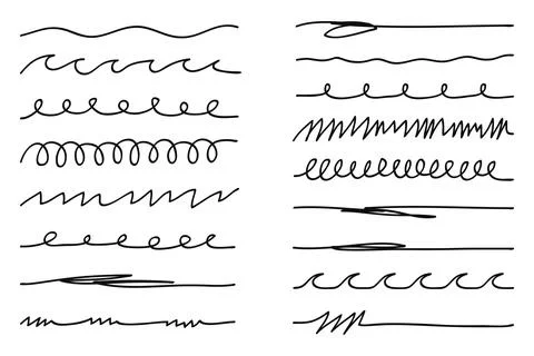 Vector of hand - drawn underline collections. Vector collection. Stock Illustration