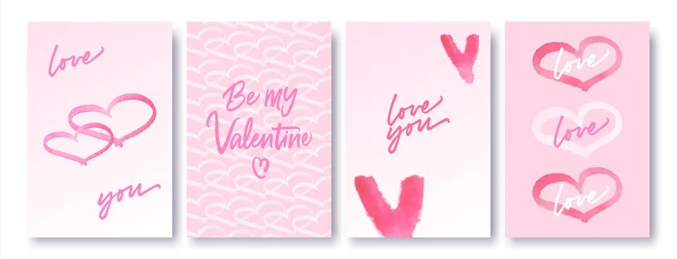 Vector hand drawn Valentine's Day set Stock Illustration