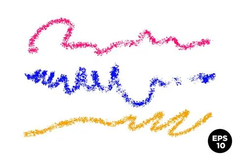 Vector hand drawn various artistic long strokes for backdrops and underlining Stock Illustration