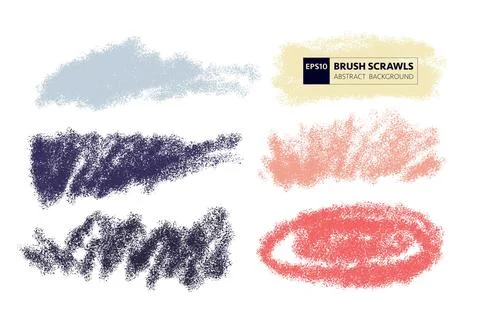 Vector hand drawn various artistic shapes for backdrops. Colorful artistic .. Stock Illustration