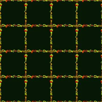 Vector. Hand drawn vector border frame doodles. Seamless pattern. Stock Illustration