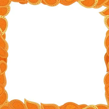 Vector. Hand drawn vector border frame doodles. Seamless pattern. 스톡 일러스트