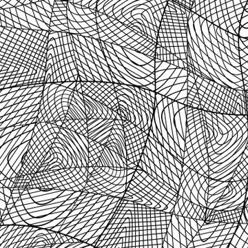 Vector hand-drawn waves texture, wavy background. backdrop template design. l Illustrazione stock