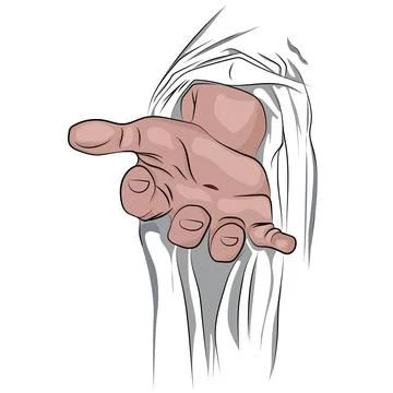 Vector hand of jesus. Stock Illustration