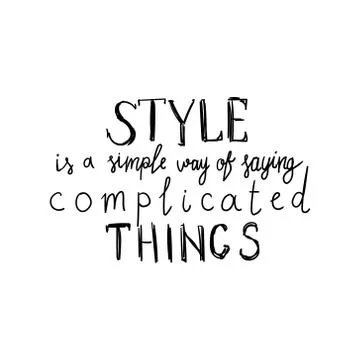 Vector hand lettering calligraphy style is a simple way of saying complicated Stock Illustration