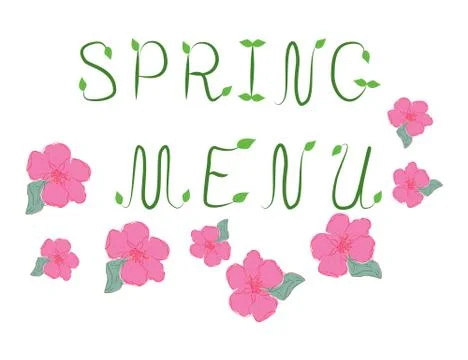 Vector hand lettering inspirational typography poster Spring Men Stock Illustration