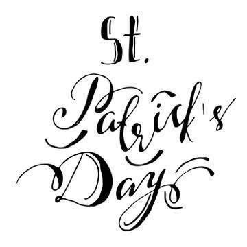 Vector hand lettering saint patrick's day Illustrazione stock