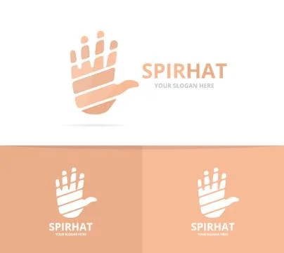 Vector of hand logo combination. Arm symbol or icon. Unique support logotype Stock-Illustration
