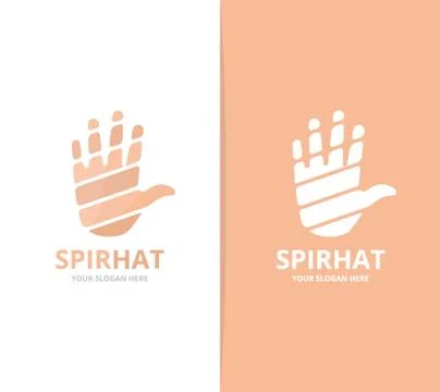 Vector of hand logo combination. Arm symbol or icon. Unique support logotype Stock Illustration
