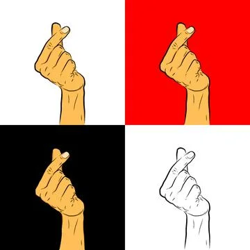 Vector hand love Stock Illustration