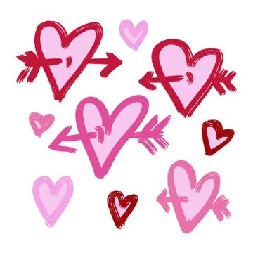 Vector hand-painted ink illustration with brush strokes Stock Illustration