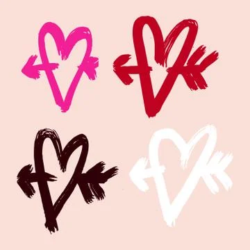Vector hand-painted ink illustration with brush strokes Stock Illustration