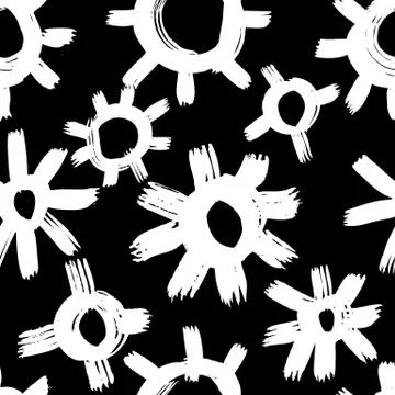Vector hand-painted ink illustration with brush strokes Illustrazione stock