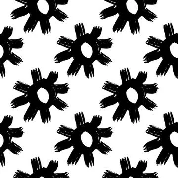 Vector hand-painted ink illustration with brush strokes Stock Illustration