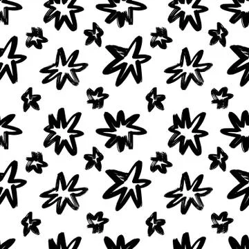 Vector hand-painted ink illustration with brush strokes Stock Illustration