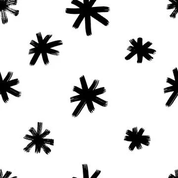 Vector hand-painted ink illustration with brush strokes Illustrazione stock