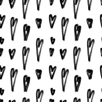 Vector hand-painted ink illustration with brush strokes Illustrazione stock