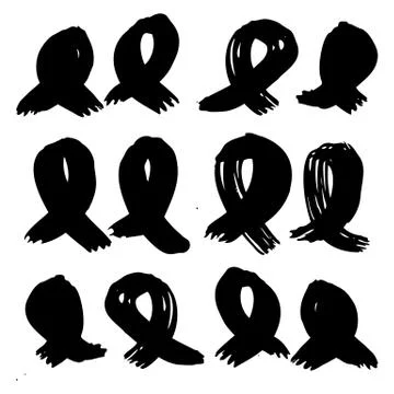 Vector hand-painted ink illustration with brush strokes Stock Illustration